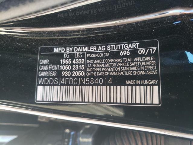 2018 MERCEDES-BENZ CLA 250 WDDSJ4EB0JN584014