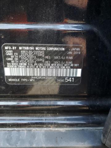 2019 MITSUBISHI OUTLANDER - JA4AD3A34KZ038777