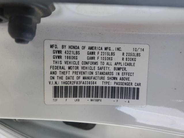 2015 HONDA ACCORD EXL - 1HGCR2F83FA038564