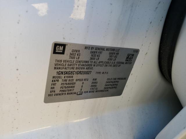2016 CHEVROLET SUBURBAN K - 1GNSKGEC1GR230027