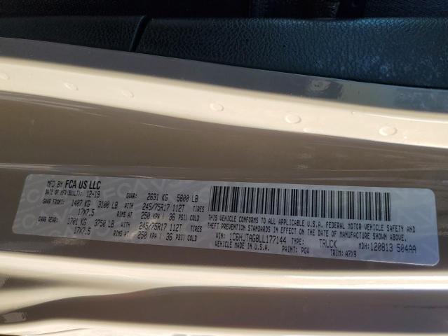 2020 JEEP GLADIATOR - 1C6HJTAG8LL177144