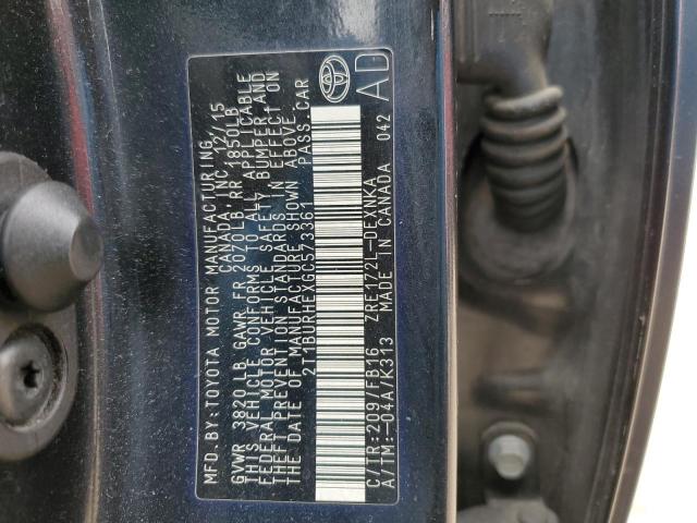 2016 TOYOTA COROLLA L - 2T1BURHEXGC573361