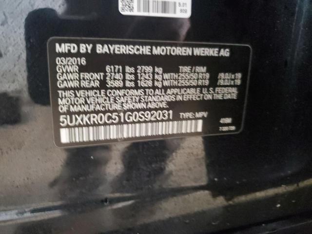 2016 BMW X5 XDRIVE3 - 5UXKR0C51G0S92031