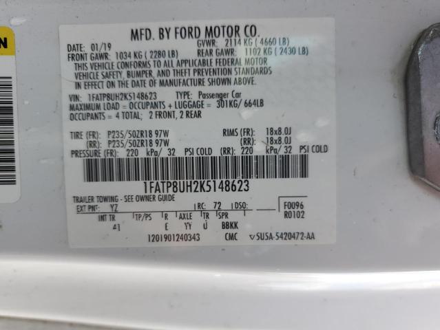 2019 FORD MUSTANG - 1FATP8UH2K5148623