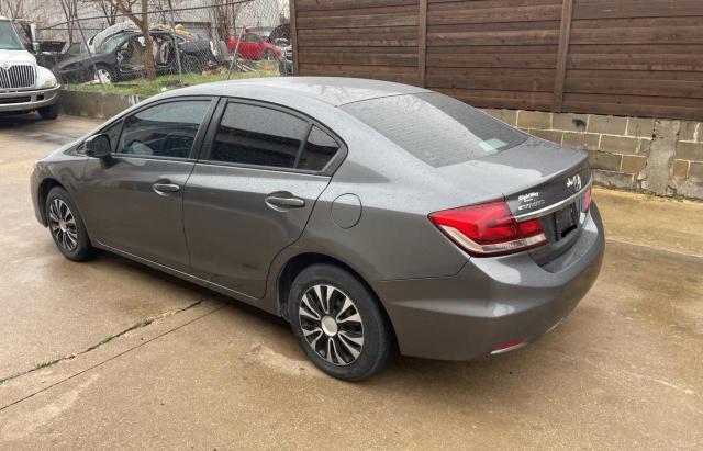 HONDA CIVIC LX 2013 gray sedan 4d gas 19XFB2F54DE082329 photo #4