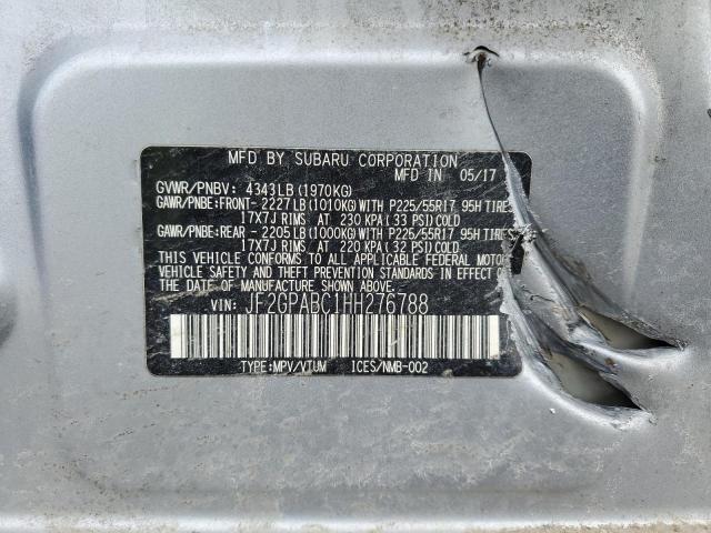 2017 SUBARU CROSSTREK - JF2GPABC1HH276788