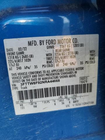 2022 FORD MAVERICK X - 3FTTW8F92NRA44668