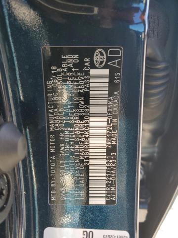 2019 TOYOTA COROLLA L - 2T1BURHE4KC130082