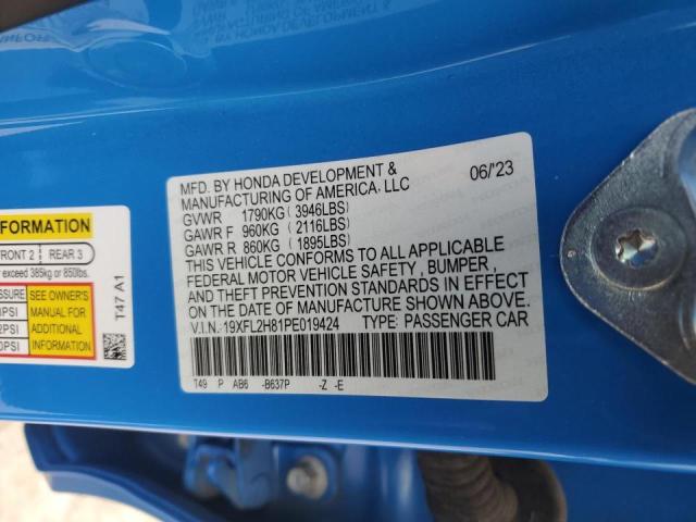 19XFL2H81PE019424 2023 HONDA CIVIC