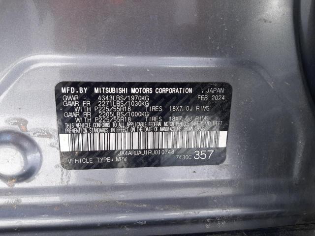 2024 MITSUBISHI OUTLANDER - JA4ARUAU1RU010748