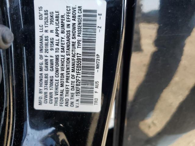 2015 HONDA CIVIC SE - 19XFB2F71FE055917