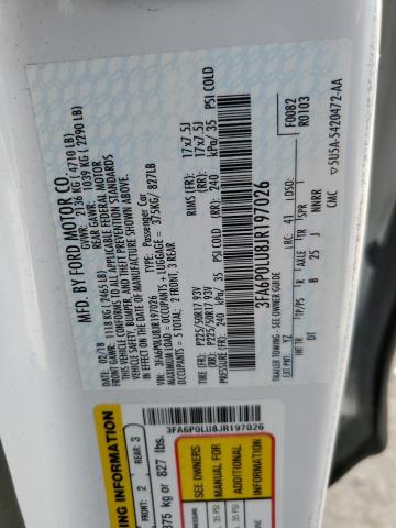 2018 FORD FUSION SE - 3FA6P0LU8JR197026