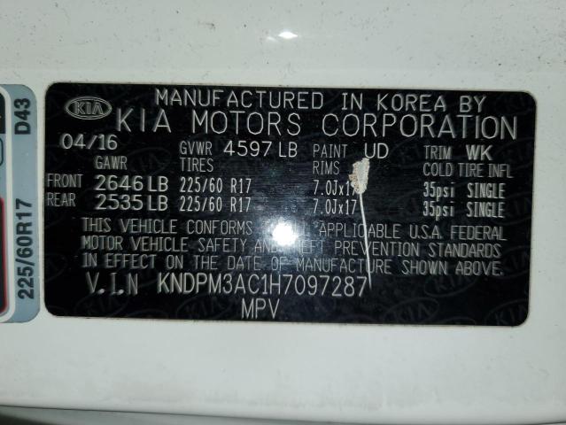 2017 KIA SPORTAGE L - KNDPM3AC1H7097287