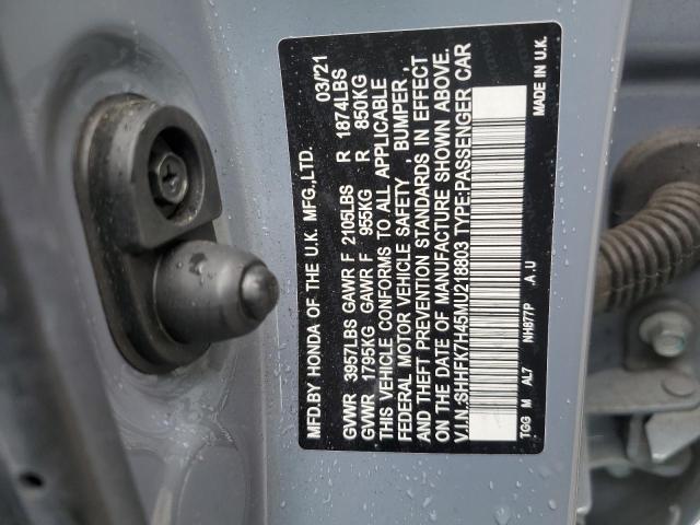 2021 HONDA CIVIC SPOR - SHHFK7H45MU218803