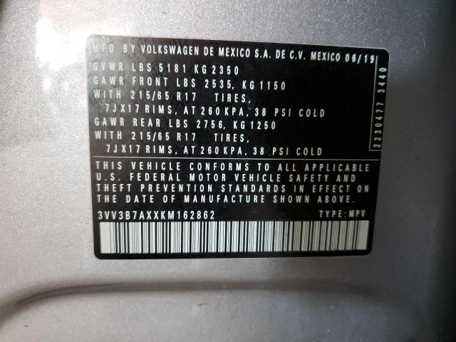 2019 VOLKSWAGEN TIGUAN SE - 3VV3B7AXXKM162862