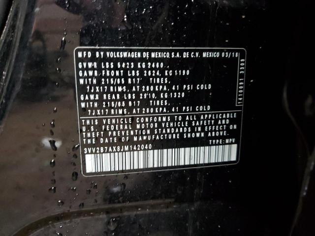 2018 VOLKSWAGEN TIGUAN SE - 3VV2B7AX8JM142040