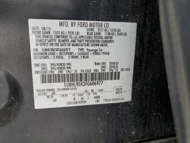 2015 LINCOLN MKS 1LNHL9EK3FG606977