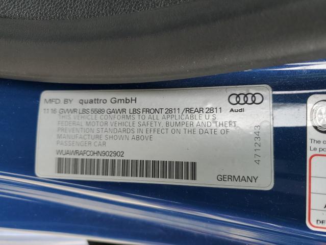 2017 AUDI RS7 PERFOR WUAWRAFC0HN902902