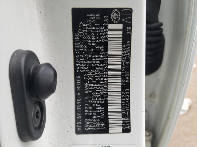 2016 TOYOTA COROLLA L - 2T1BURHEXGC548492