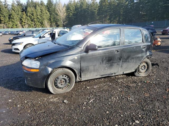 CHEVROLET AVEO BASE 2005 black  gas KL1TD62635B371629 photo #1