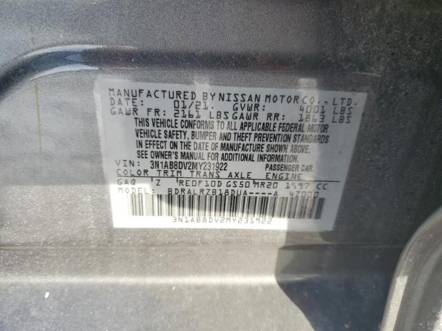 2021 NISSAN SENTRA SR - 3N1AB8DV2MY231922