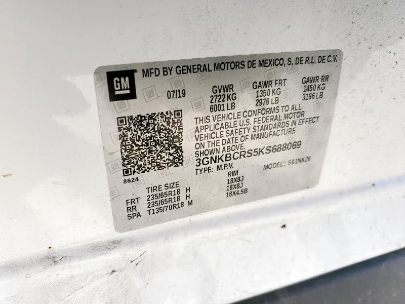 2019 CHEVROLET BLAZER 2LT - 3GNKBCRS5KS688069