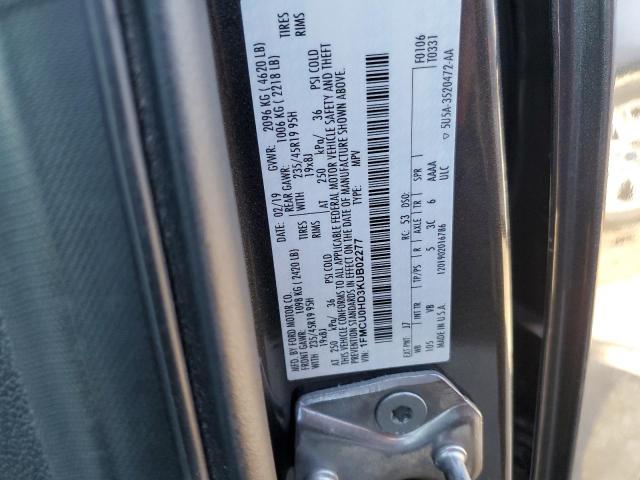 2019 FORD ESCAPE SEL - 1FMCU0HD3KUB02277