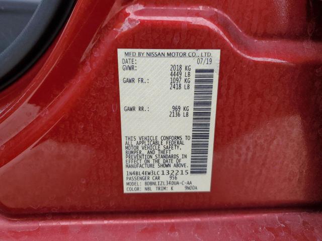 2020 NISSAN ALTIMA SL - 1N4BL4EW3LC132215