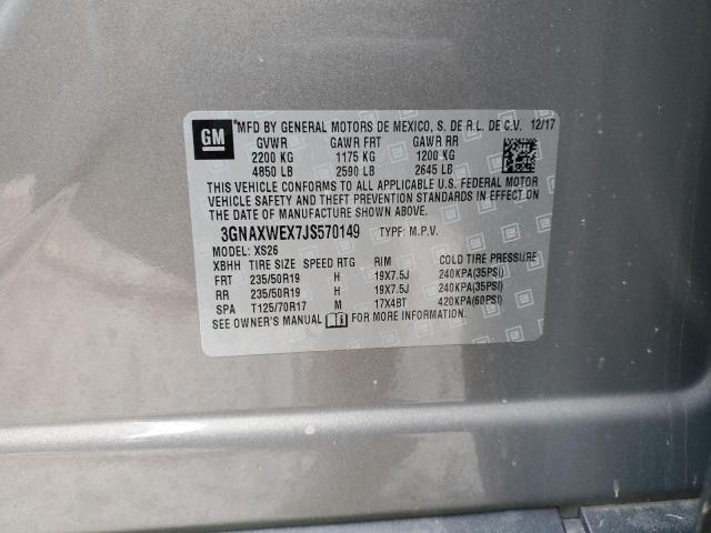 2018 CHEVROLET EQUINOX PR - 3GNAXWEX7JS570149