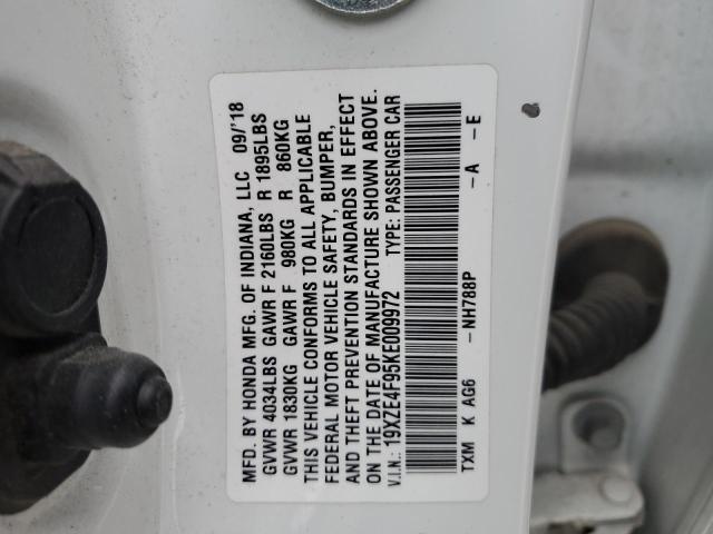 2019 HONDA INSIGHT TO 19XZE4F95KE009972