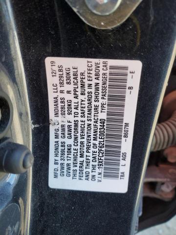 2020 HONDA CIVIC LX - 19XFC2F62LE003440