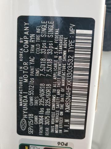 2019 HYUNDAI SANTA FE X - KM8SN4HFXKU303532