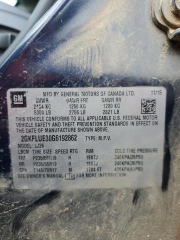 2016 GMC TERRAIN SL - 2GKFLUE30G6192862