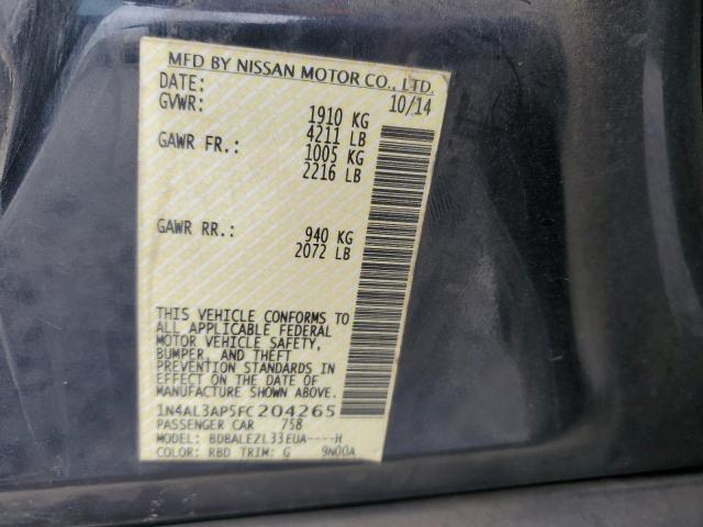 2015 NISSAN ALTIMA 2.5 - 1N4AL3AP5FC204265