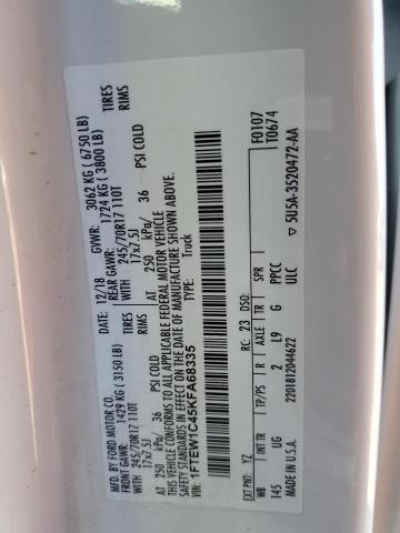 2019 FORD F150 SUPER 1FTEW1C45KFA68335