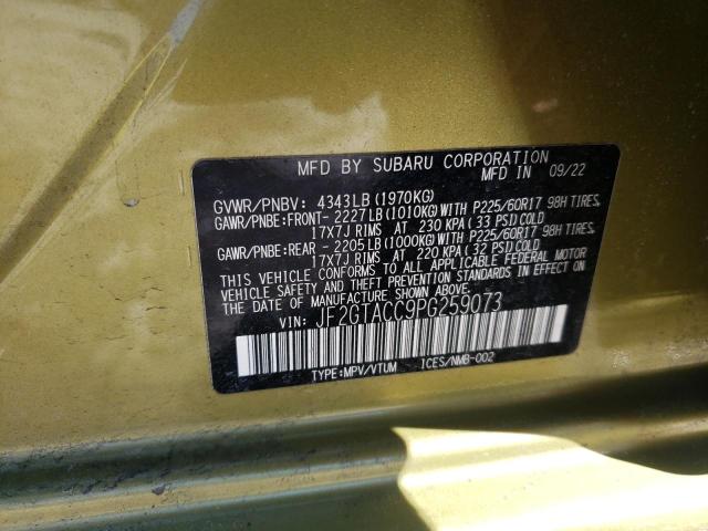 2023 SUBARU CROSSTREK - JF2GTACC9PG259073
