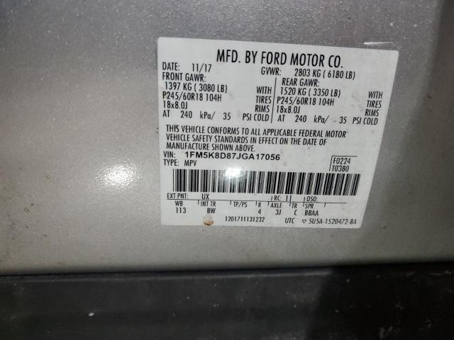 2018 FORD EXPLORER X - 1FM5K8D87JGA17056