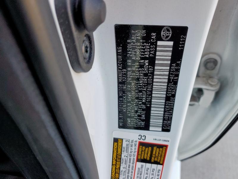 2020 TOYOTA AVALON TOU - 4T1GZ1FB6LU047187
