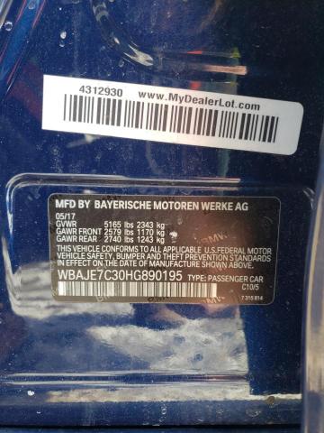 2017 BMW 540 XI WBAJE7C30HG890195
