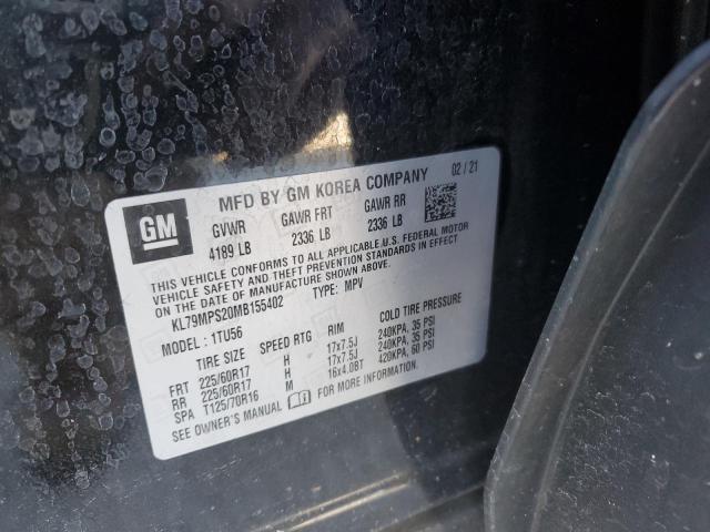 2021 CHEVROLET TRAILBLAZE - KL79MPS20MB155402