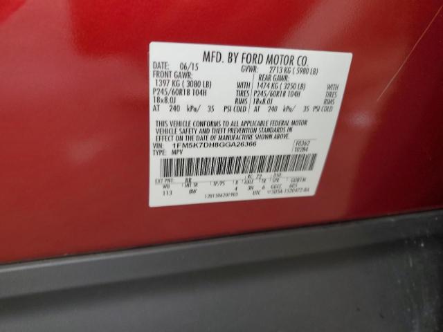 2016 FORD EXPLORER X - 1FM5K7DH8GGA26366