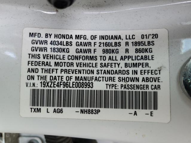 2020 HONDA INSIGHT TO 19XZE4F96LE008993