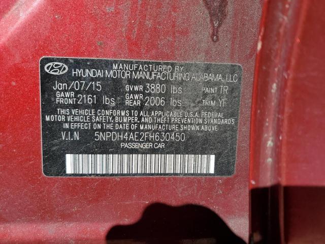 2015 HYUNDAI ELANTRA SE - 5NPDH4AE2FH630450