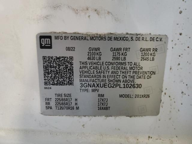 2023 CHEVROLET EQUINOX LT - 3GNAXUEG2PL102630