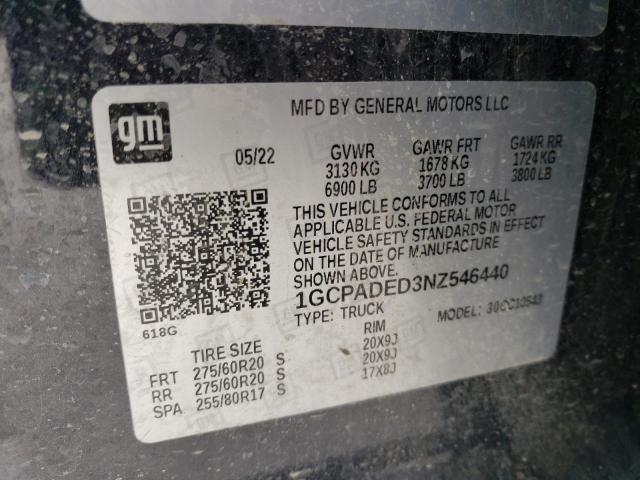 1GCPADED3NZ546440 2022 CHEVROLET ALL Models