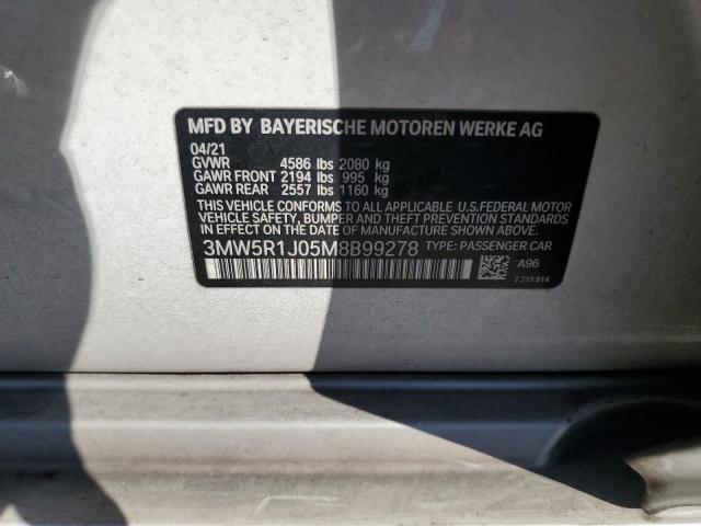 2021 BMW 330I - 3MW5R1J05M8B99278