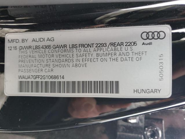 2016 AUDI A3 PREMIUM - WAUA7GFF2G1068614