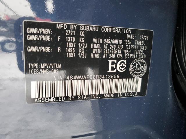 2024 SUBARU ASCENT TOU 4S4WMAFD8R3413659