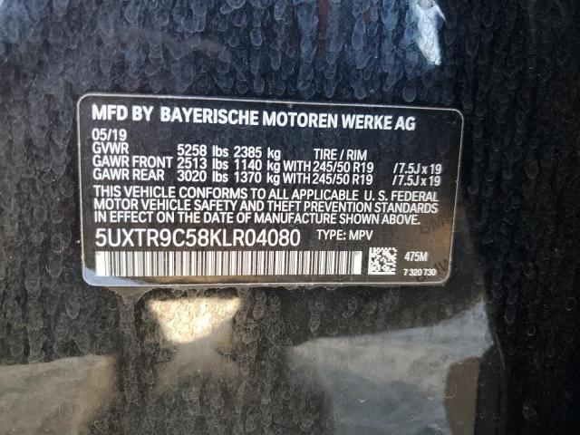 2019 BMW X3 XDRIVE3 - 5UXTR9C58KLR04080