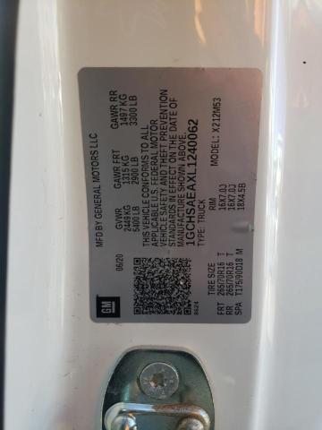 2020 CHEVROLET COLORADO - 1GCHSAEAXL1240062